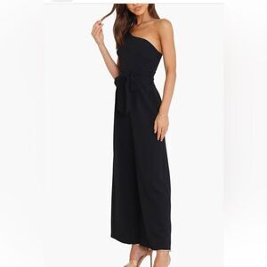 Petal & Pup Black One-Shoulder Jumpsuit